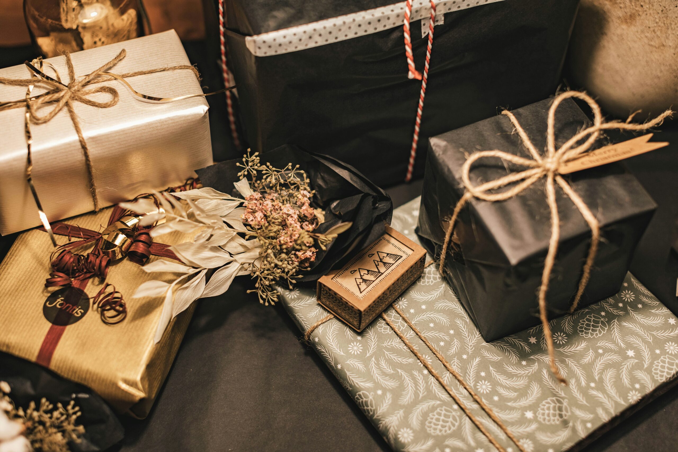 black-beige-and-white-presents