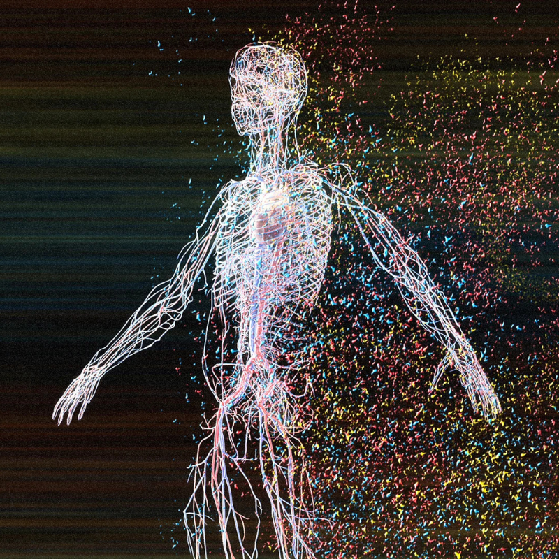 figure in dark space