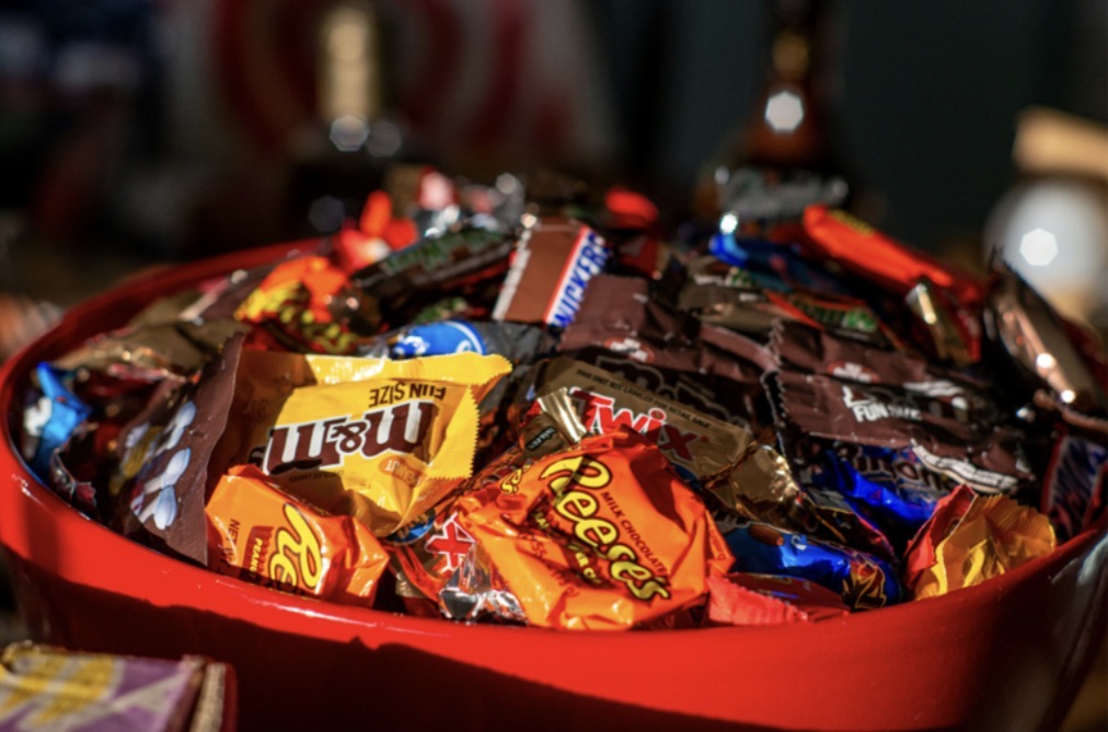 Container of candy