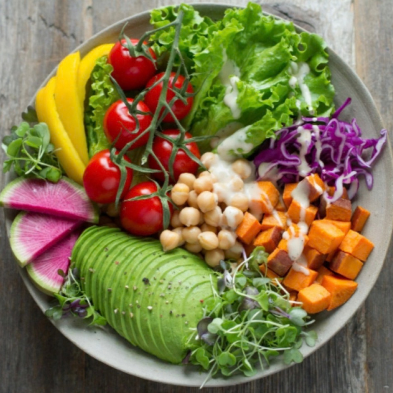 plate of healthy salad