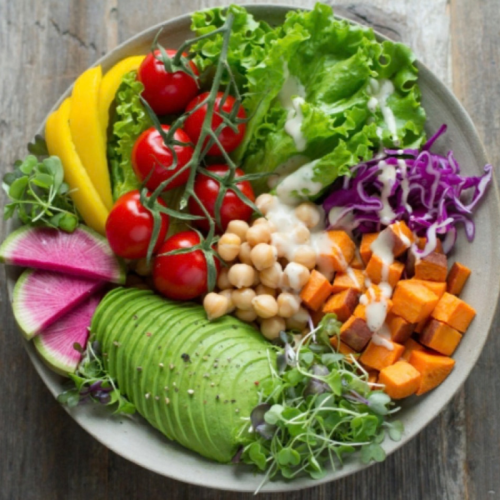 salad plate of healthy salad