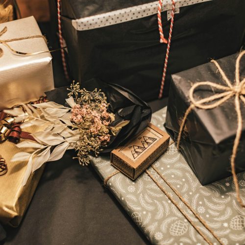 black-beige-and-white-presents